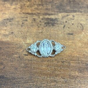 1928 Silver and Clear Gem Brooch